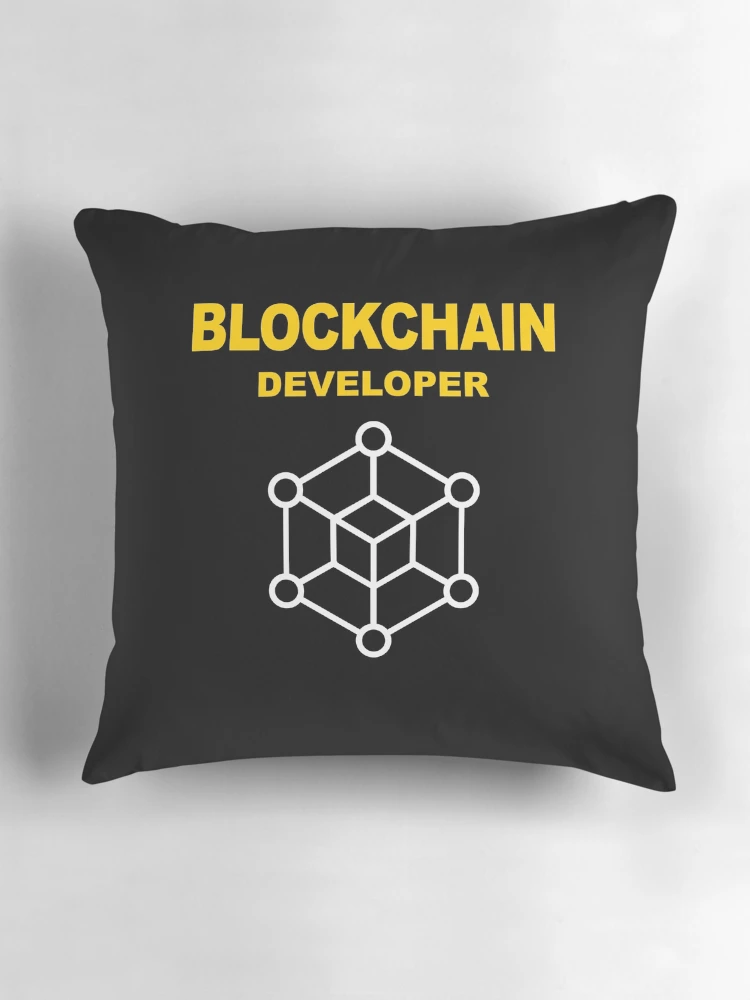 Thumbnail 3 of 4, Pillow, Blockchain Developer, Cryptocurrency, Software Engineer, Computer Science, Fullstack Developer, Programming Humor, Dark designed and sold by Max-Wear.