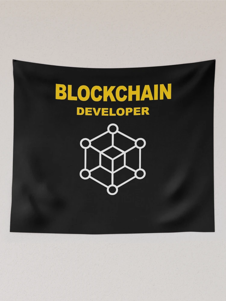 Thumbnail 2 of 3, Tapestry, Blockchain Developer, Cryptocurrency, Software Engineer, Computer Science, Fullstack Developer, Programming Humor, Dark designed and sold by Max-Wear.