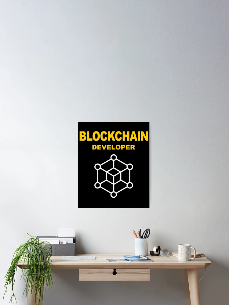 Thumbnail 2 of 3, Poster, Blockchain Developer, Cryptocurrency, Software Engineer, Computer Science, Fullstack Developer, Programming Humor, Dark designed and sold by Max-Wear.