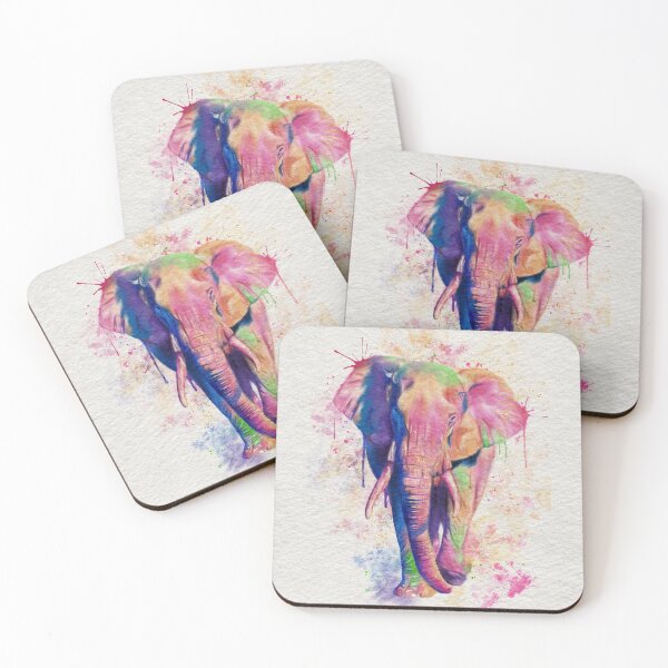Item preview, Watercolor Rainbow African Elephant  designed and sold by GladYoureHere.