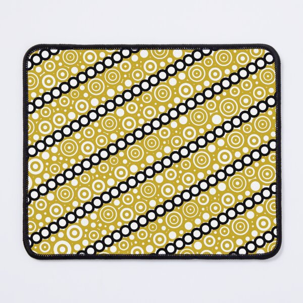 Item preview, Gold And Black Diagonal Circular Stripes designed and sold by Pierre Bernard Jr.