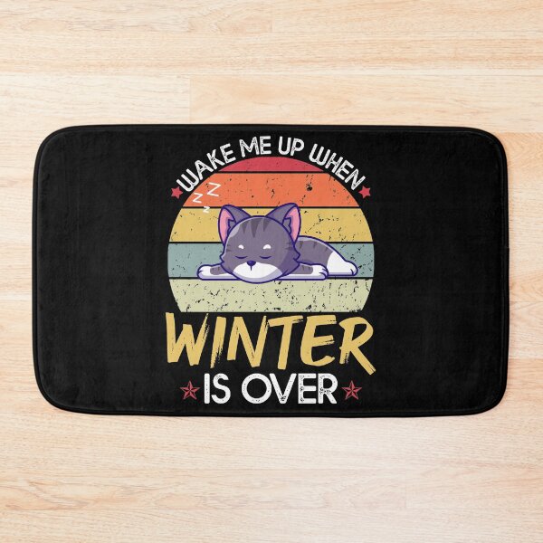 Item preview, Wake Me Up When Winter Is Over - Funny Sleepy Cat  designed and sold by Amineharoni.