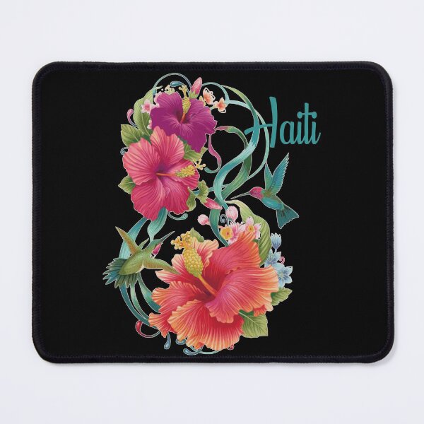 Item preview, Haiti National Flower Hibiscus Birds Lakay designed and sold by makeitadmirable.
