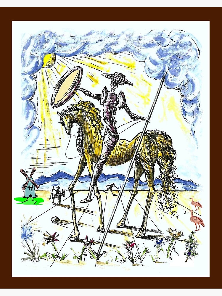 Store Don Quixote acrylic artwork on board