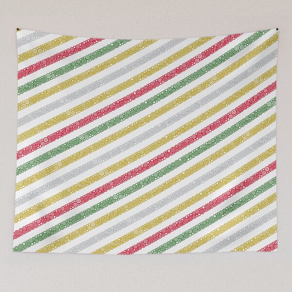 Item preview, Gold Silver Red And Green Diagonal Stripes designed and sold by Pierre Bernard Jr.