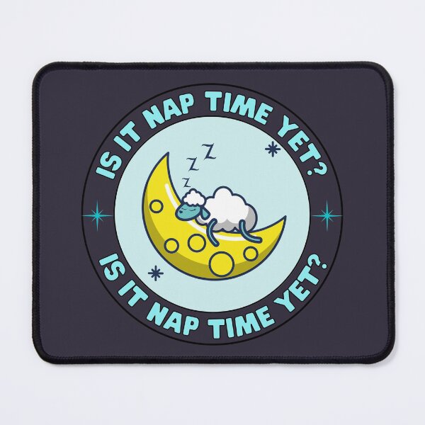 Item preview, Funny Nap Joke, Cute Sheep Asleep On The Moon - Is It Nap Time Yet? designed and sold by Coralgb.