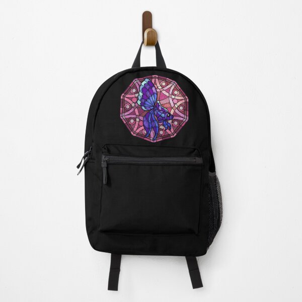 Item preview, Purple Betta Pink Polygon Stained Glass designed and sold by Wyvernwrought.