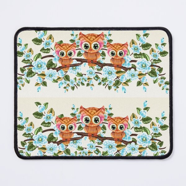 Item preview, Owls With Blue Flowers designed and sold by LoneAngel.