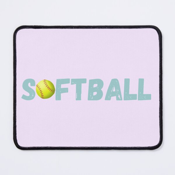 Item preview, Softball Yellow Sticker Light Blue Yellow designed and sold by BallplayerBuzz.