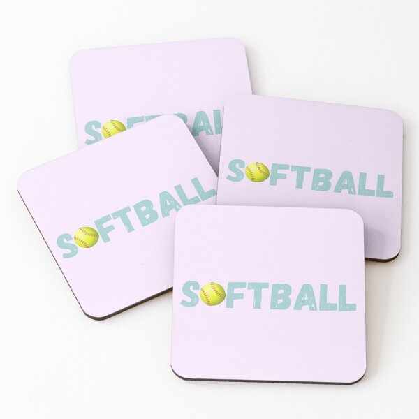 Item preview, Softball Yellow Sticker Light Blue Yellow designed and sold by BallplayerBuzz.