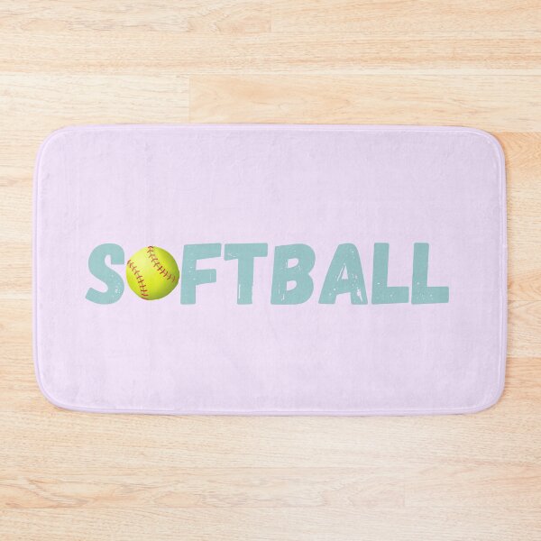 Item preview, Softball Yellow Sticker Light Blue Yellow designed and sold by BallplayerBuzz.