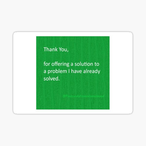Solution Sticker