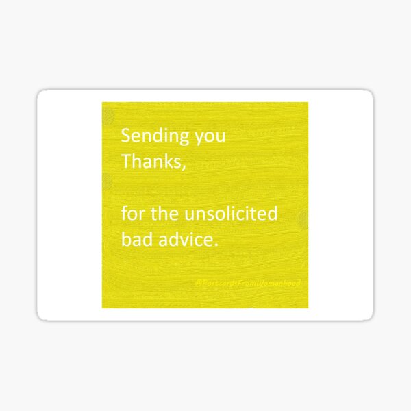 Advice Sticker