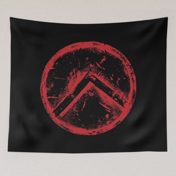 Item preview, Spartan shield - red designed and sold by Mindwork Creative Arts.