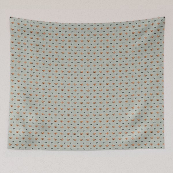 Item preview, Victorian Greenhouse - Green w/ Orange Flowers designed and sold by Jasrese.
