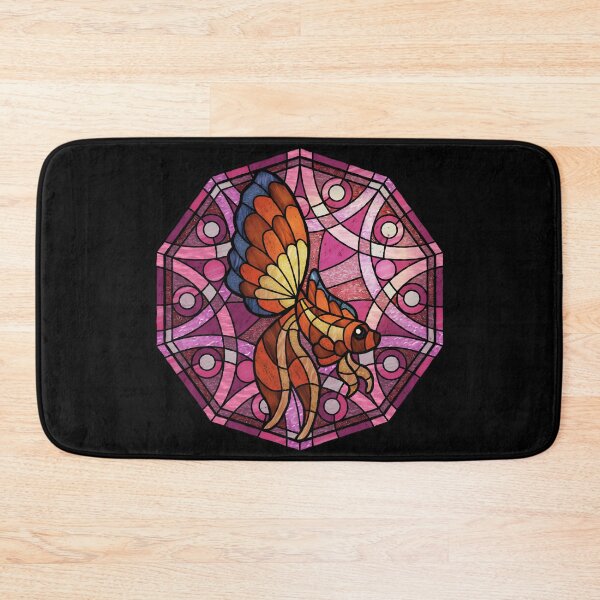 Item preview, Red Betta Pink Polygon Stained Glass designed and sold by Wyvernwrought.
