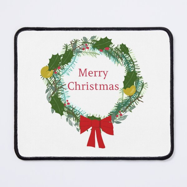 Item preview, Christmas Wreath Merry Christmas message designed and sold by Paxbear Tees.