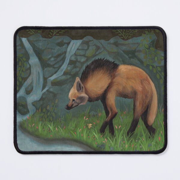 Item preview, Friendly Mane Wolf in Jungle by Waterfall (without Nymphs) designed and sold by ipoxstudios.