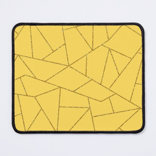 Item preview, Mustard Yellow Gold Glitter Mosaic Lines designed and sold by rewstudio.