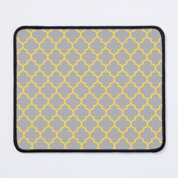 Item preview, Quatrefoil Mustard Yellow On Gray designed and sold by rewstudio.