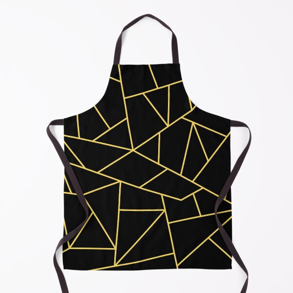 Item preview, Mustard Yellow Mosaic Lines On Black designed and sold by rewstudio.