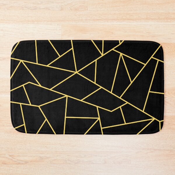 Item preview, Mustard Yellow Mosaic Lines On Black designed and sold by rewstudio.