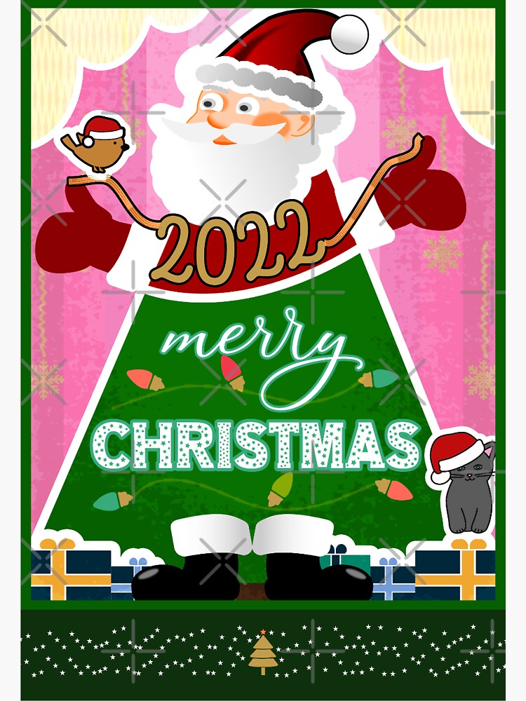 Merry Christmas Santa 2022 Dear Santa I Really Tried - Merry Christmas Wishes 2022" Sticker By  Vervedress | Redbubble
