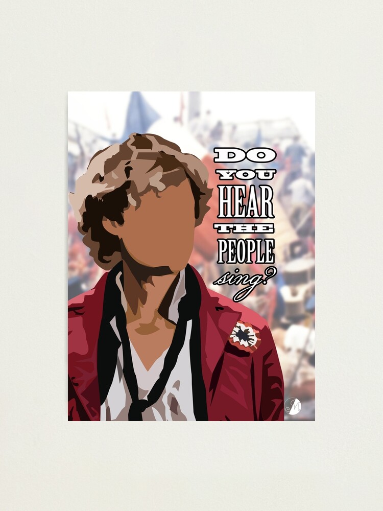 Aaron Tveit Enjolras Horen Sie Die Leute Singen Fotodruck Von Jojoballz Redbubble