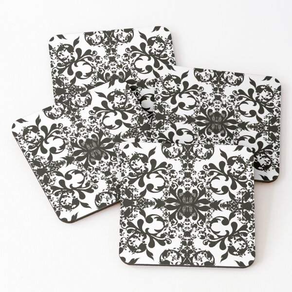 Item preview, Black damask stamped print designed and sold by legacyholistic.