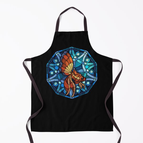 Item preview, Red Betta Blue Polygon Stained Glass designed and sold by Wyvernwrought.