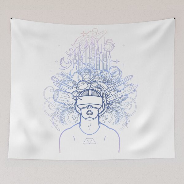 Item preview, Graphic man in virtual reality glasses designed and sold by Ekaterina Glazkova.