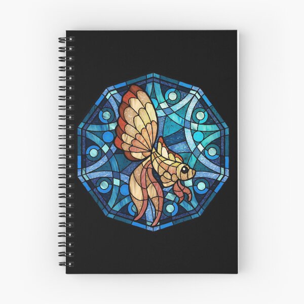 Item preview, Gold Betta Blue Polygon Stained Glass designed and sold by Wyvernwrought.