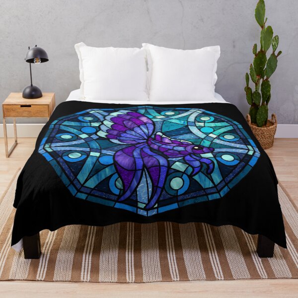 Item preview, Purple Betta Blue Polygon Stained Glass designed and sold by Wyvernwrought.