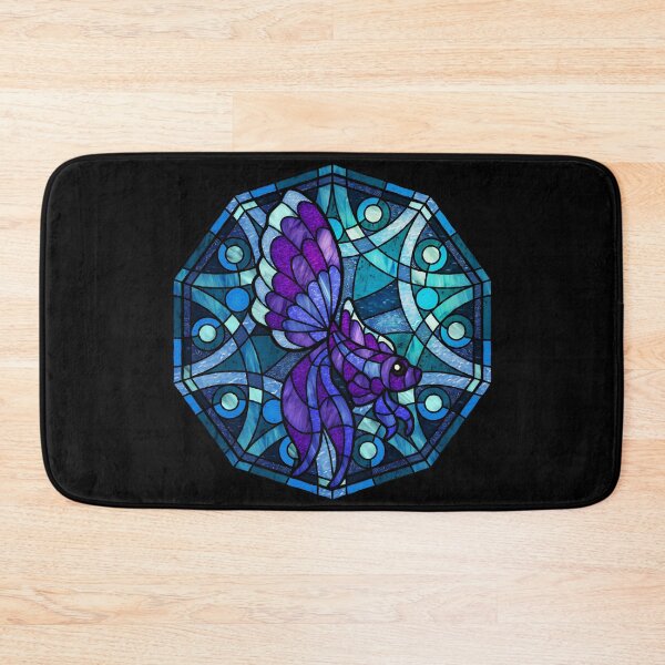 Item preview, Purple Betta Blue Polygon Stained Glass designed and sold by Wyvernwrought.