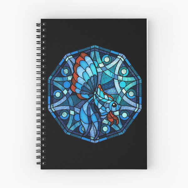 Item preview, Blue Betta Blue Polygon Stained Glass designed and sold by Wyvernwrought.