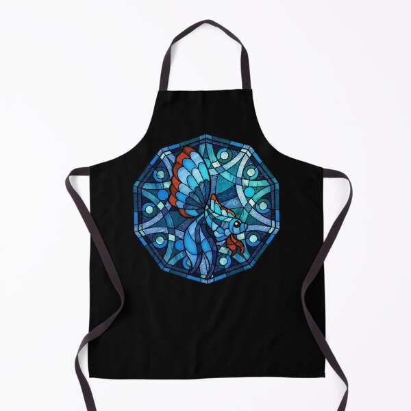 Item preview, Blue Betta Blue Polygon Stained Glass designed and sold by Wyvernwrought.