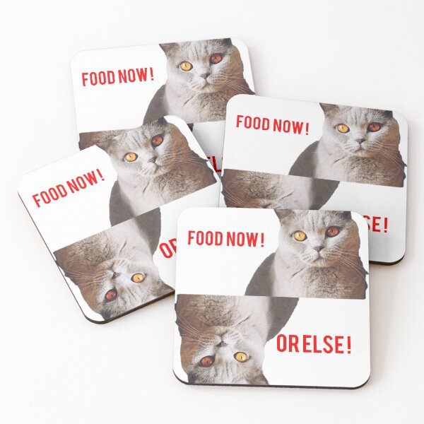 Item preview, Food Now or Else cats demanding food designed and sold by Spasija.