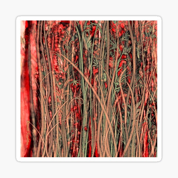 Qualia's Grass (Antique Red) Sticker
