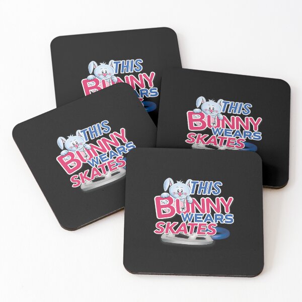 Item preview, 'This Bunny Wears Skates' (Black) designed and sold by The Button Gal.