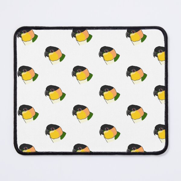 Item preview, black capped caique parrot portrait designed and sold by Kelsea Taylor.