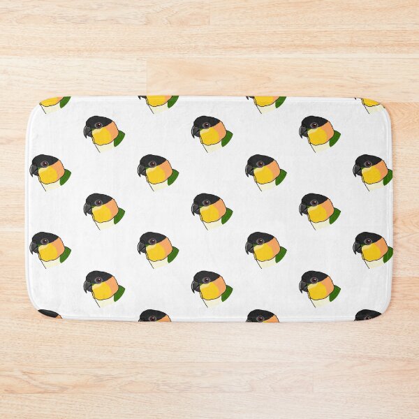 Item preview, black capped caique parrot portrait designed and sold by Kelsea Taylor.