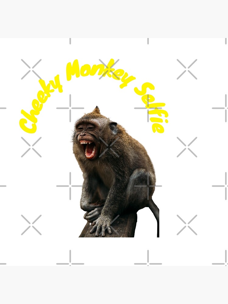 Funny Monkey Selfie of a shocked monkey up to mischief  Art Board Print  for Sale by haRexia