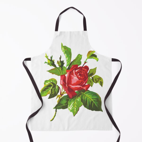 Item preview, Elegant Red Rose. Watercolor Rose with Leaves Floral Botanical designed and sold by silviaol.