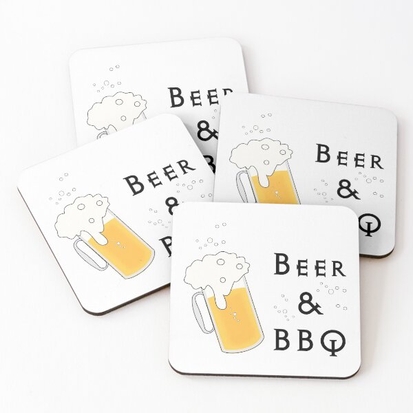 Item preview, Beer and BBQ with friends Beer and BBQ with family designed and sold by Marcia Motivos.