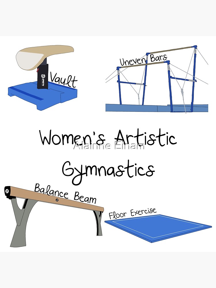 "Women's Artistic Gymnastics Apparatus" Poster for Sale by alaieina