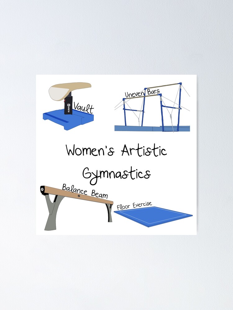 "Women's Artistic Gymnastics Apparatus" Poster for Sale by alaieina