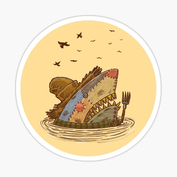 The Scarecrow Shark Sticker