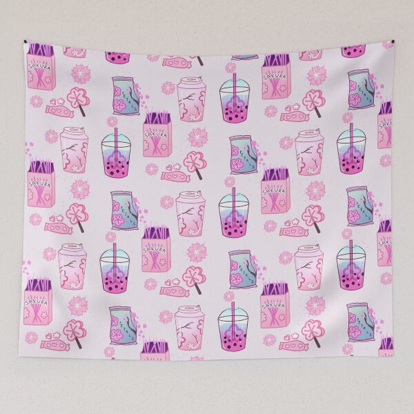 Item preview, Sakura themed snacks with vaporwave designed and sold by dwotea.