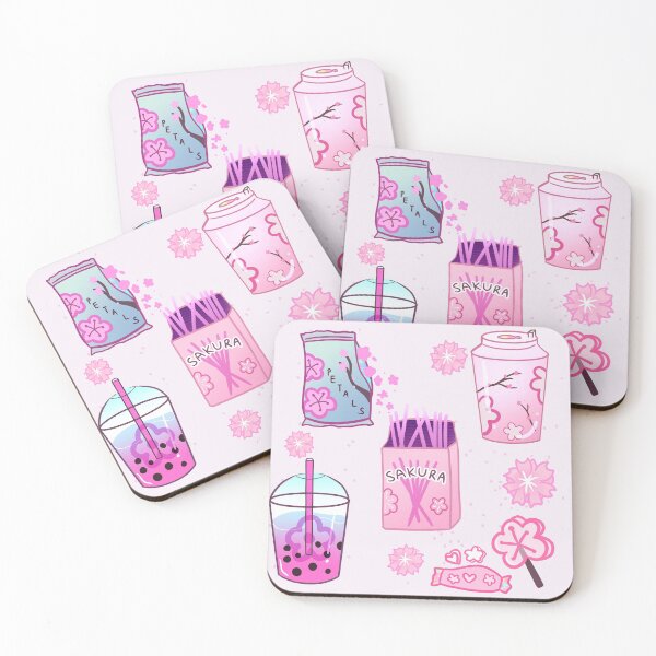 Item preview, Sakura themed snacks with vaporwave designed and sold by dwotea.