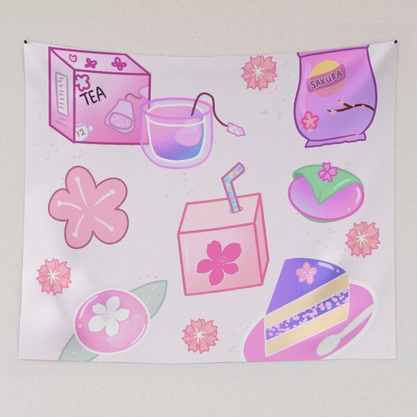 Item preview, Sakura themed snacks with vapourwave 2 designed and sold by dwotea.